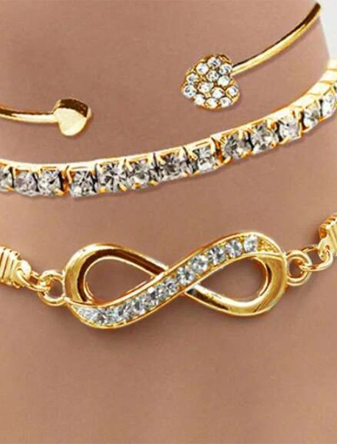 Wholesale 3pcs Women's Cuff Bracelet Bracelet Classic Precious Vintage Personalized Alloy Bracelet Jewelry Silver / Golden / Rose Gold For Gift Festival